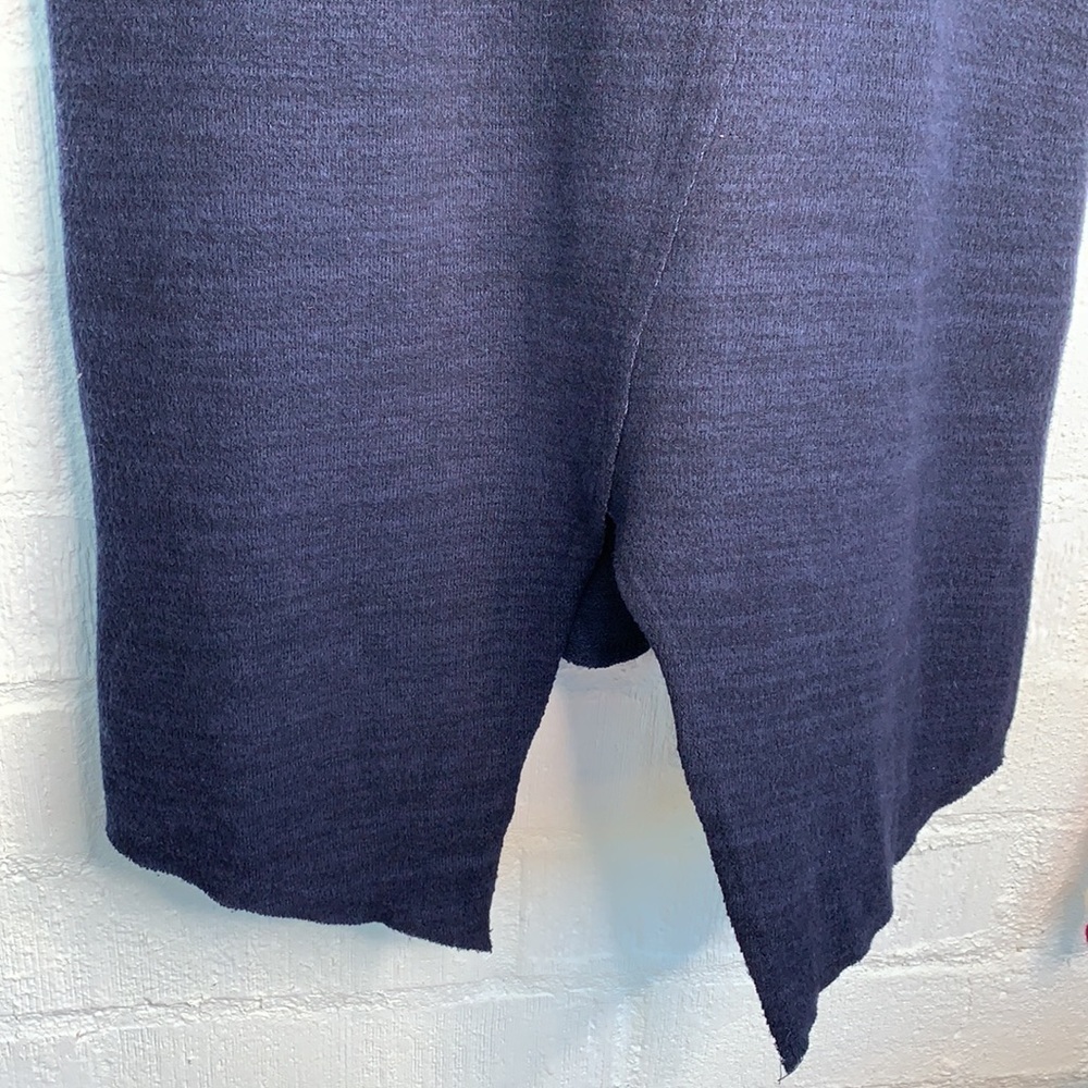 Anthropologie Moth Knit Long Sleeve Slit Asymmetrical Midi Sweater Dress sz XS - Picture 7 of 8